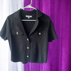 Love Trend Black Button Down Shirt